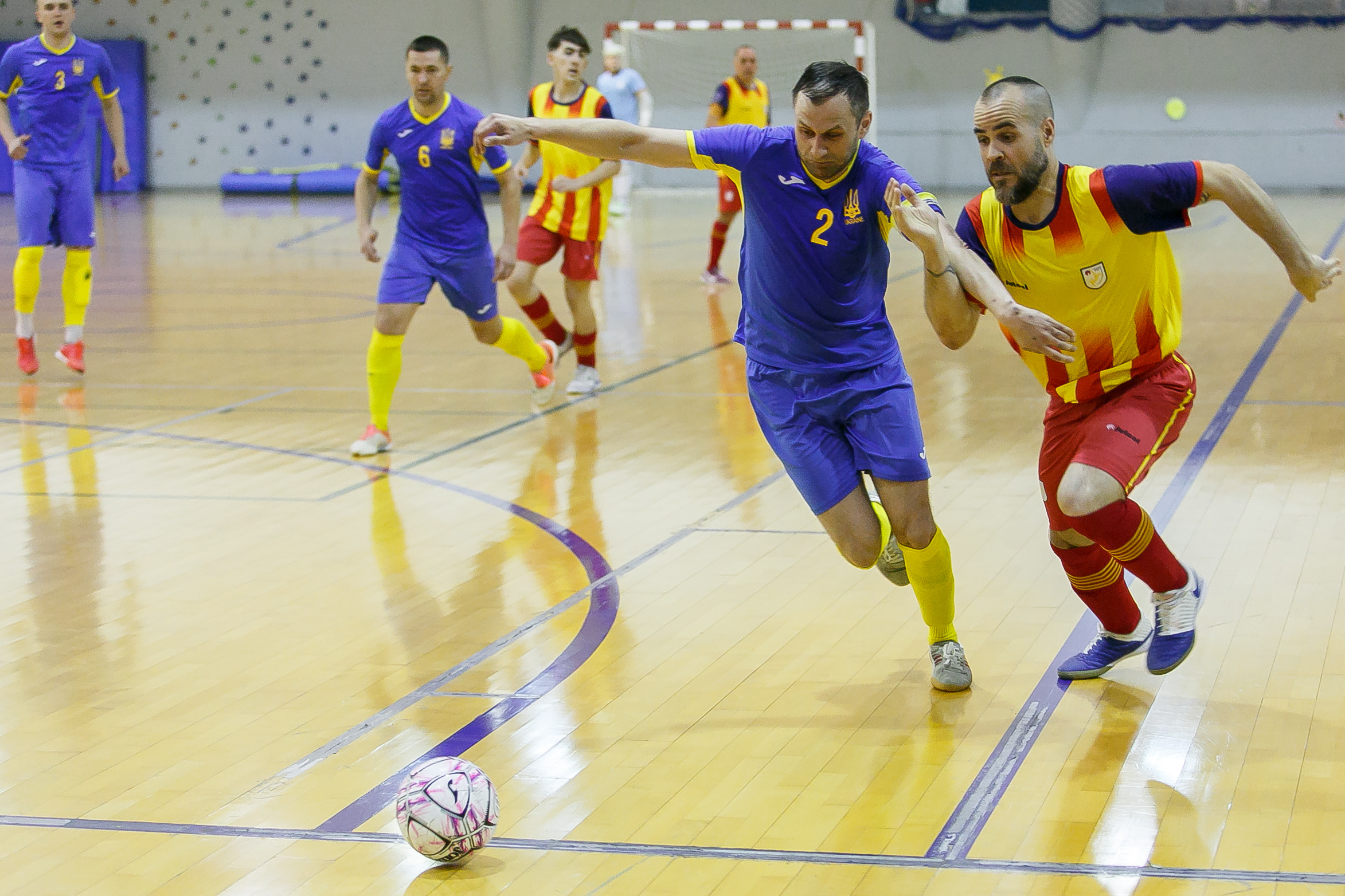 Imagen del partido entre las selecciones de Cataluña y Ucrania en la final del Campeonato 2023