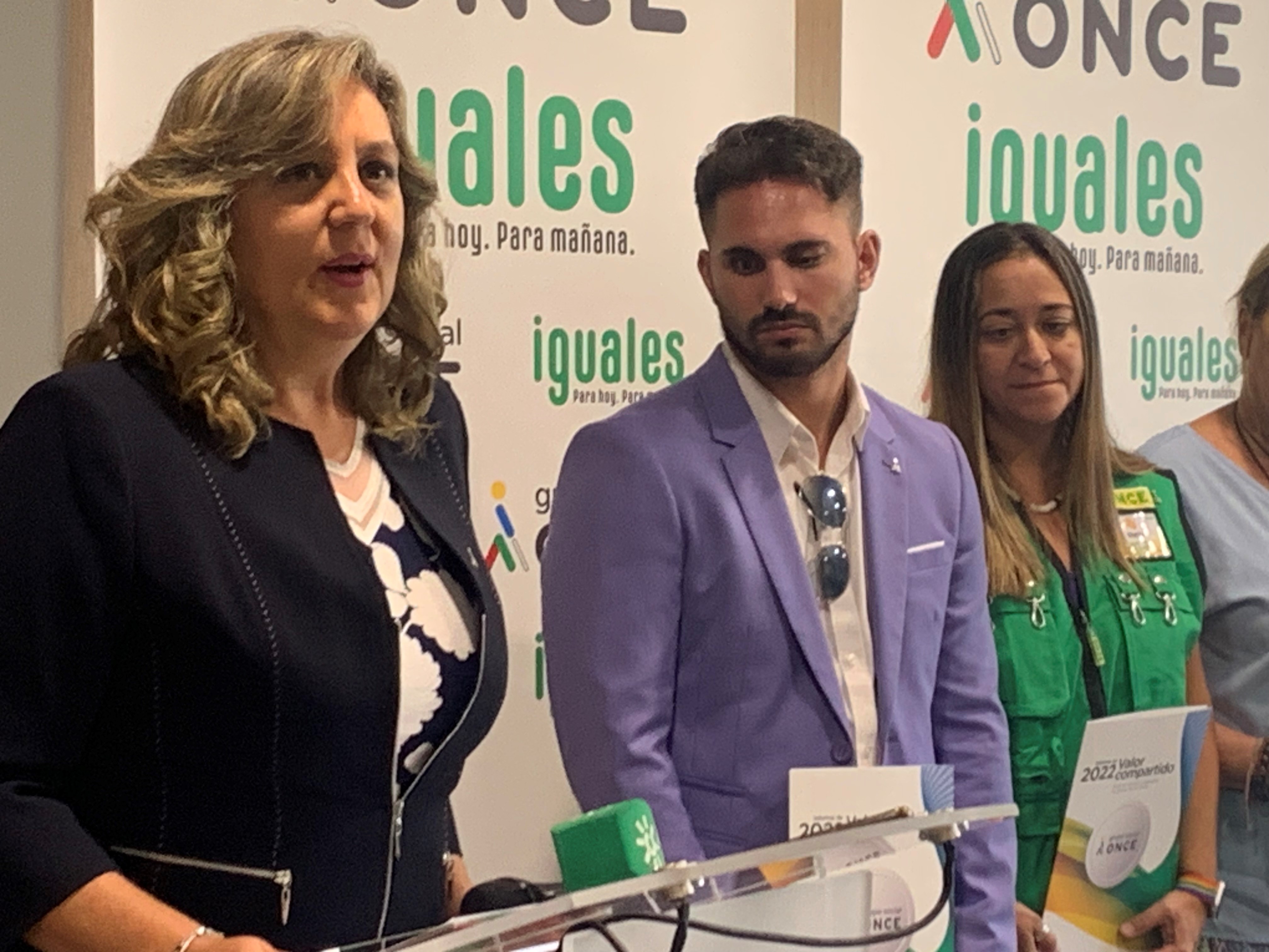 Intervención de la directora de la ONCE en Almería, María Jesús Segovia