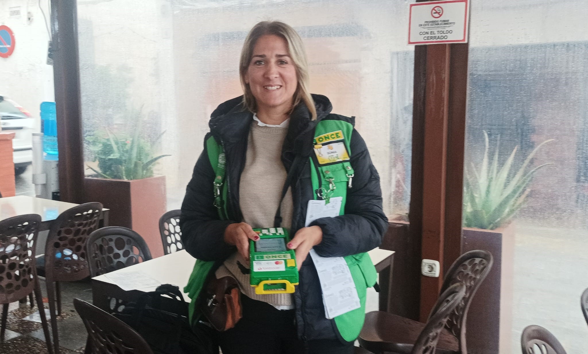 Sonia Gómez, vendedora de la ONCE en Lebrija