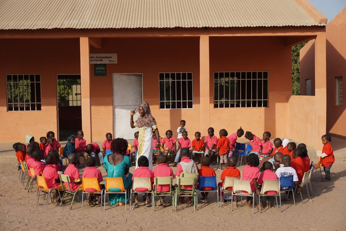 Una de las dos escuelas infantiles puestas en marcha por el proyecto