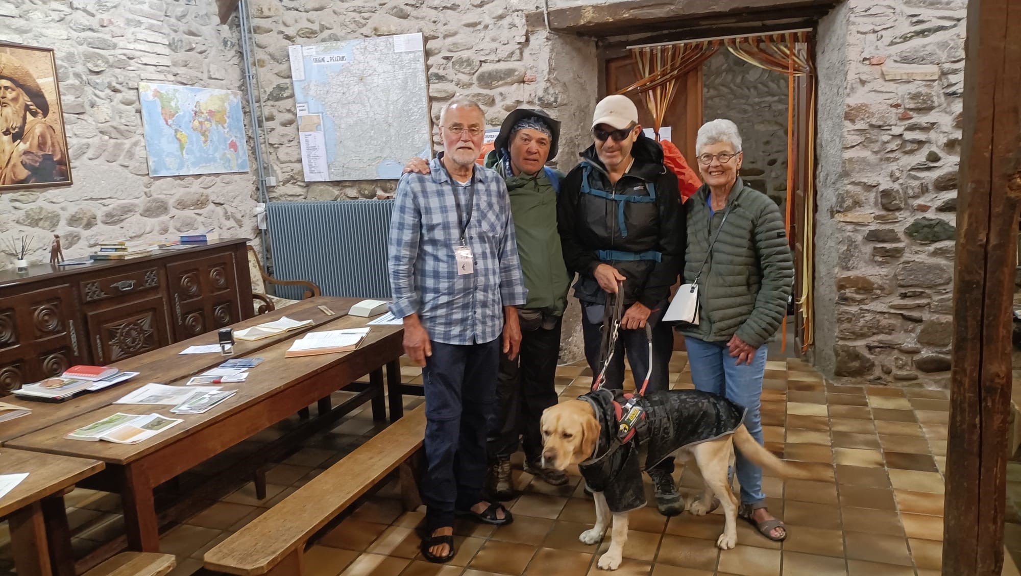 Foto en el interior de uno albergue