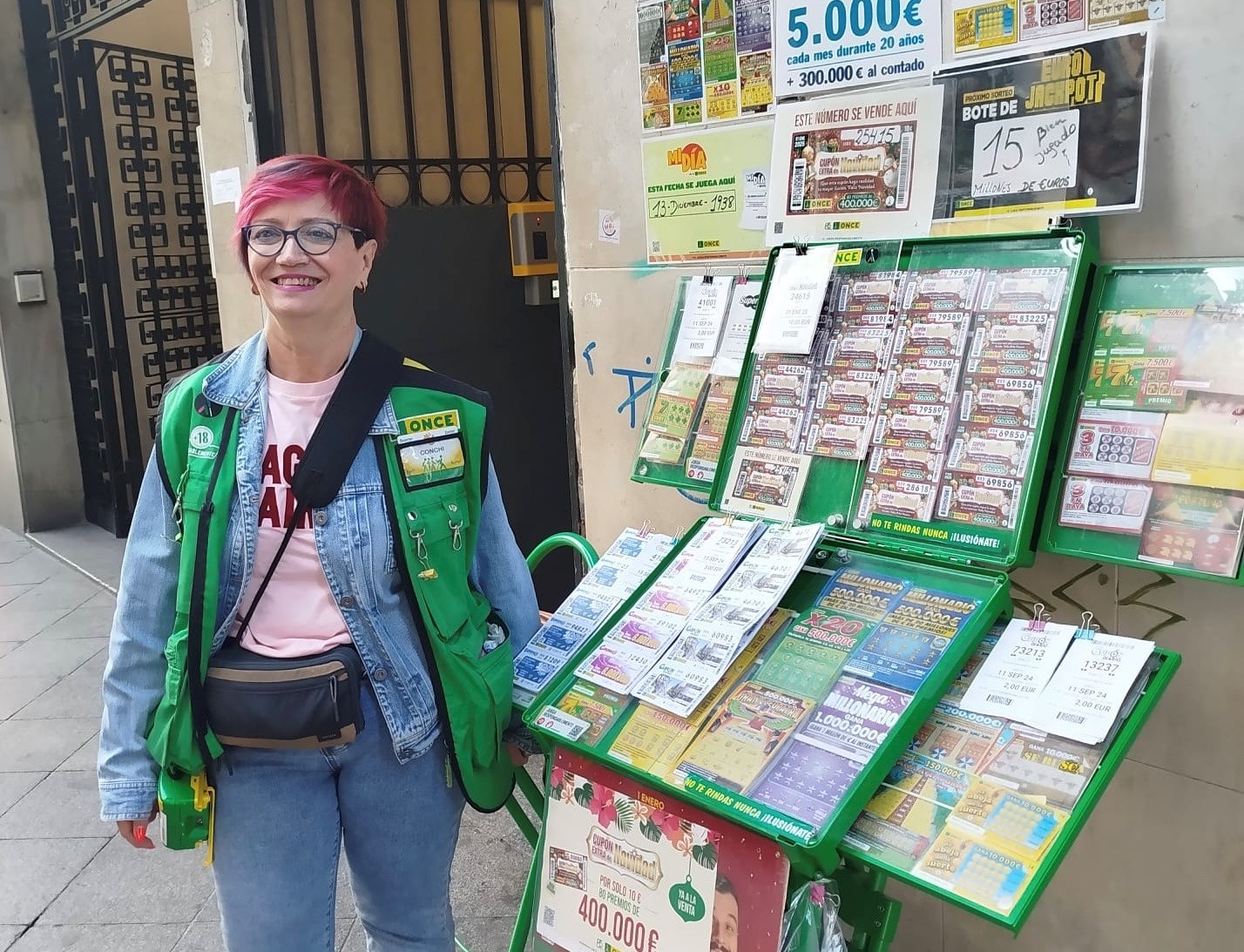 Conchi Márquez, vendedora de la ONCE en Sevilla