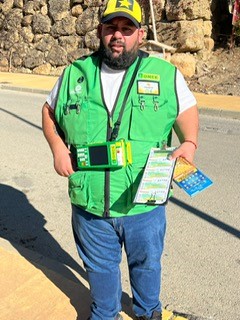 Francisco Miguel Millán, vendedor de la ONCE en Álora
