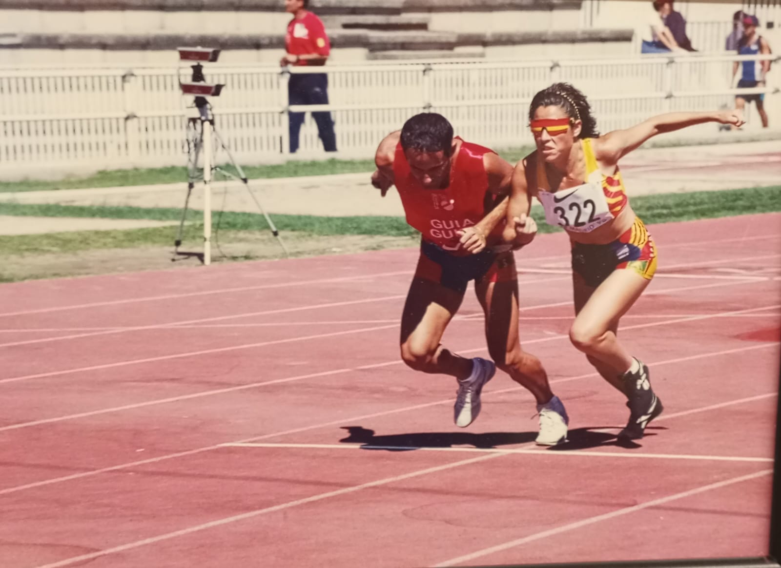 Maite Espinosa en una prueba de atletismo