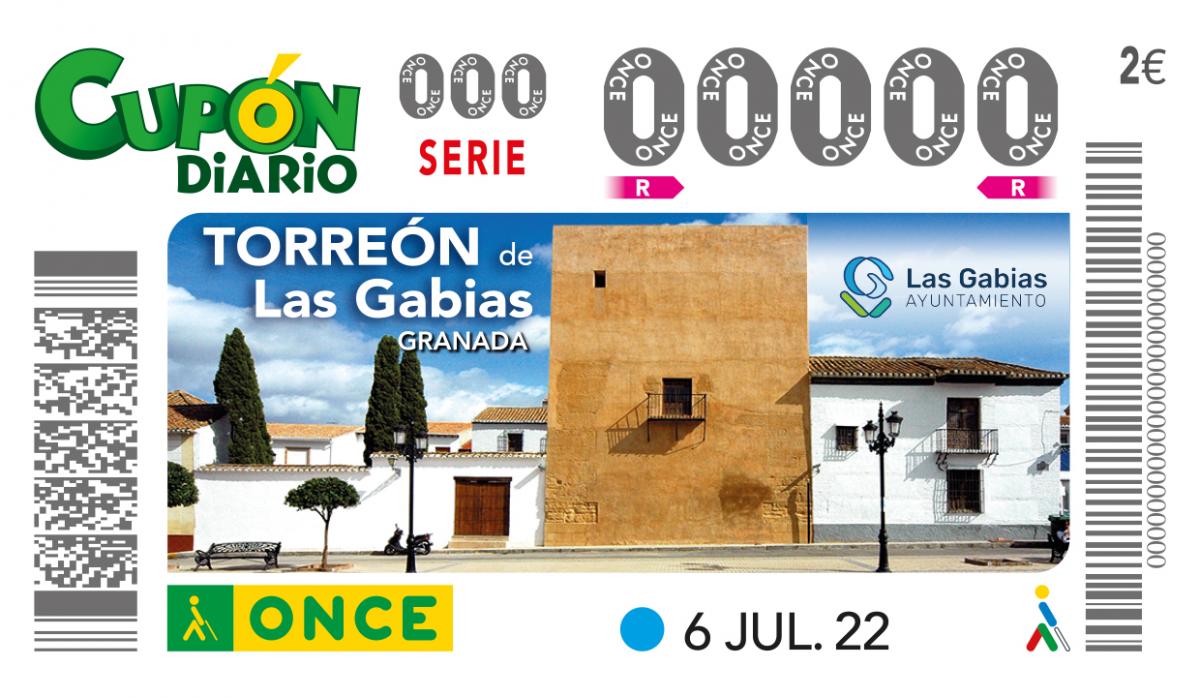 Sorteo del 6 de julio, dedicado al Torreón de Las Gabias, en Granada
