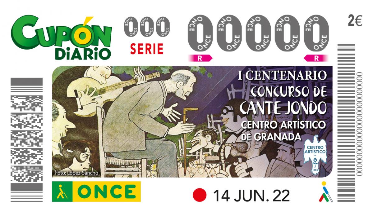 Sorteo del 14 de junio, dedicado al I Centenario del Concurso de Cante Jondo de Granada
