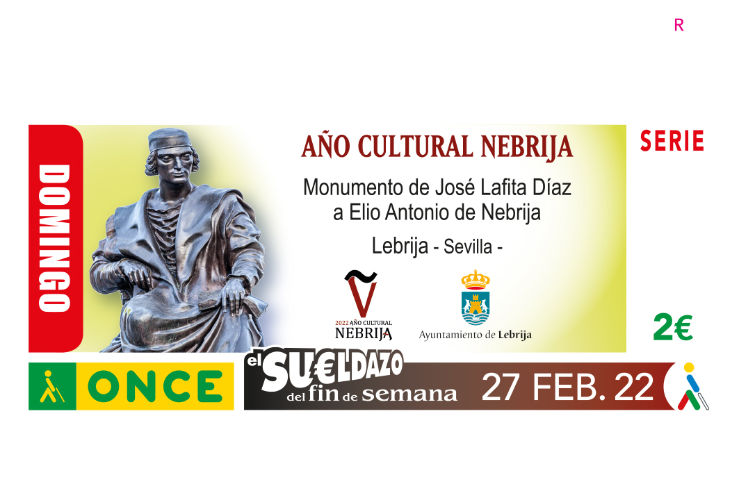 Sorteo del 27 de febrero, dedicado al Año Cultural de Nebrija, en Lebrija (Sevilla)