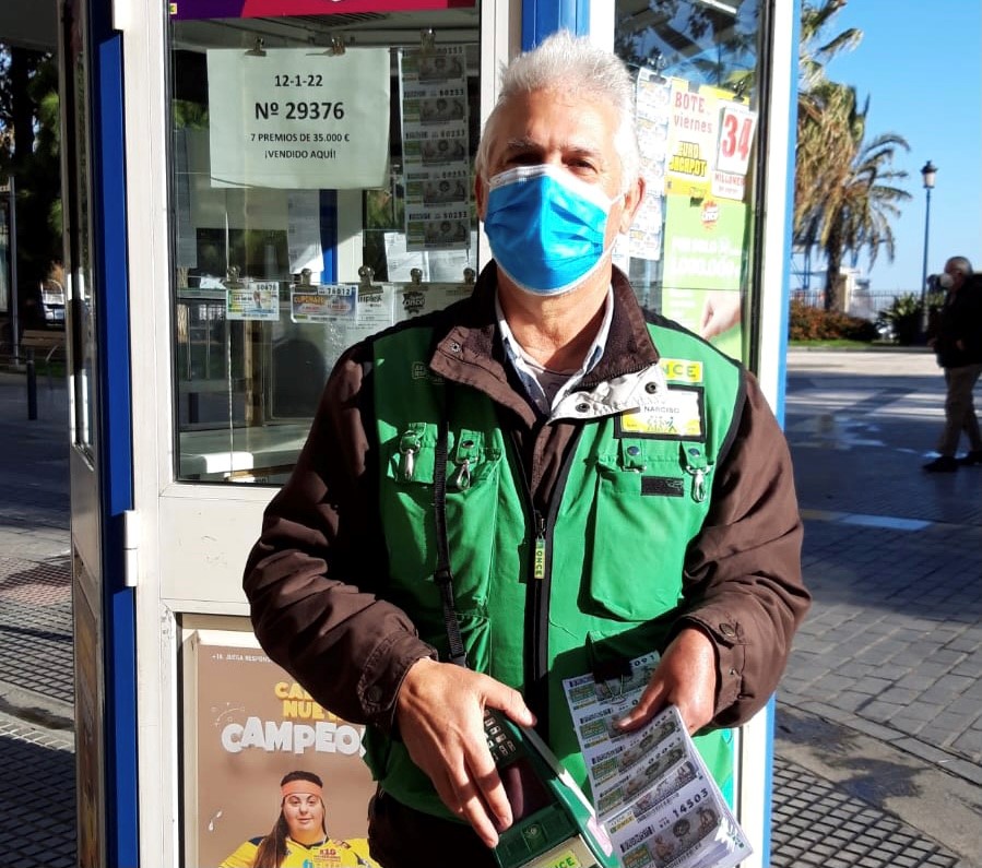 Narciso Coronel, vendedor de la ONCE en Cádiz