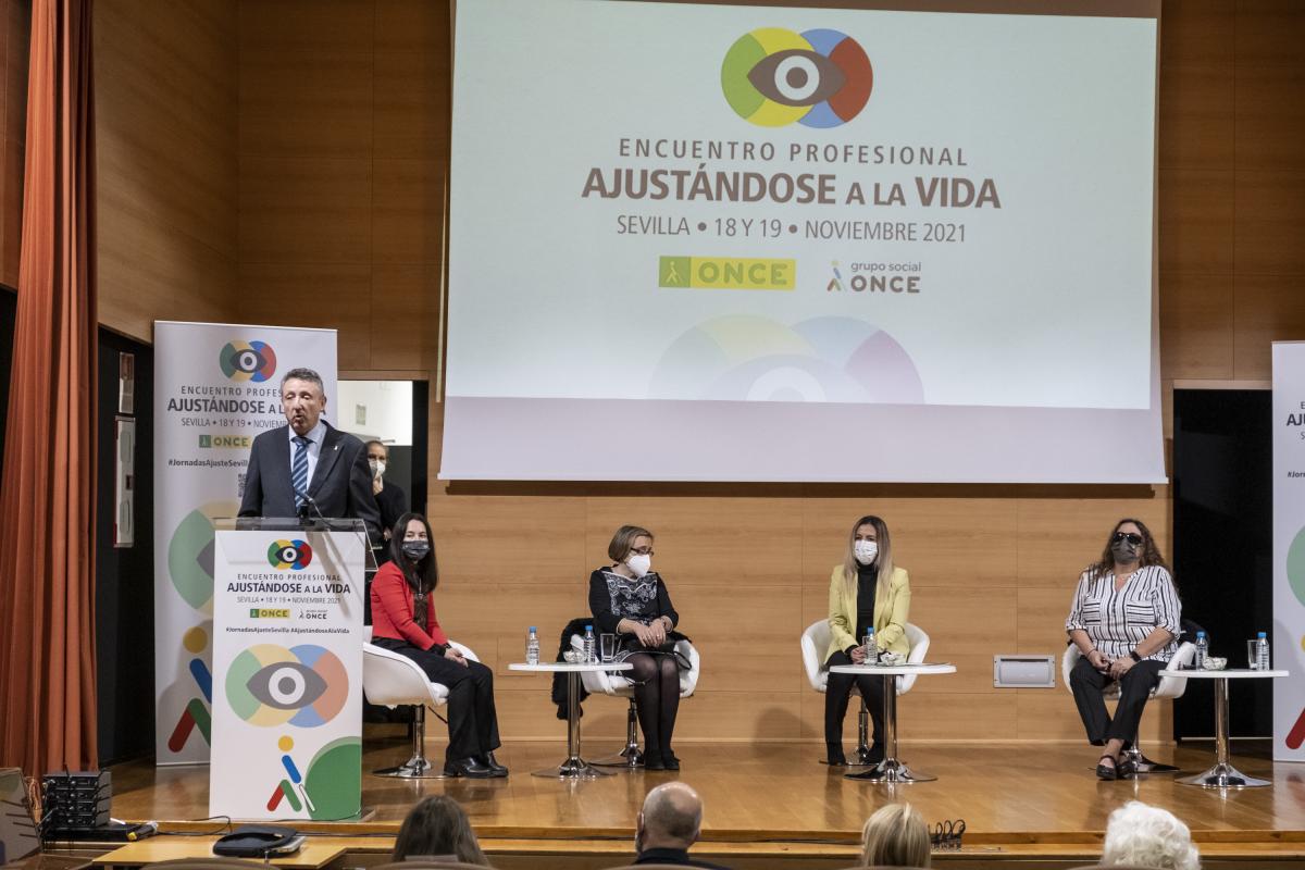 Intervención del delegado territorial de la ONCE en Andalucía, Ceuta y Melilla, Cristóbal Martínez