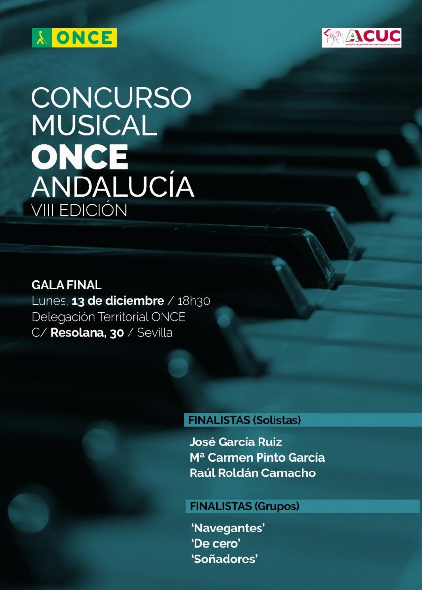 Cartel Oficial del VIII Concurso Musical de ONCE Andalucía