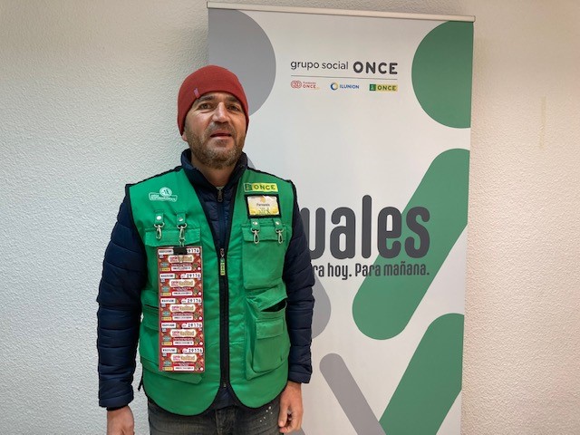 Fernando Sánchez, vendedor de la ONCE en Baza (Granada)