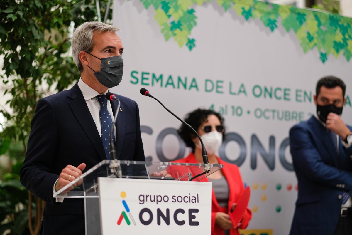 El consejero general de la ONCE y consejero delegado de Ilunio Alelandro Oñoro durante su intervención