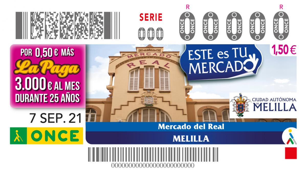 Sorteo del 7 de septiembre, dedicado al Mercado del Real de Melilla