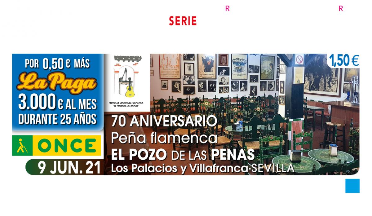 Sorteo del 9 de junio, dedicado al 70 Aniversario de la Peña Flamenca El Pozo de las Penas, de Los Palacios y Villafranca