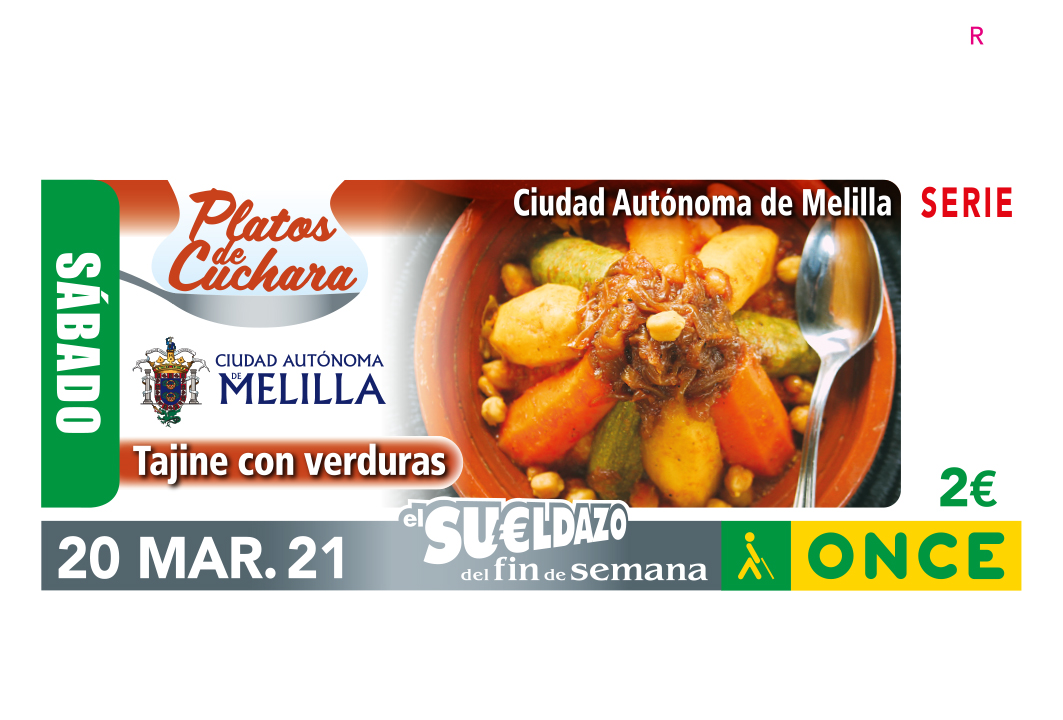 Sorteo del sábado 20 de marzo, dedicado al tajine con verduras de Melilla