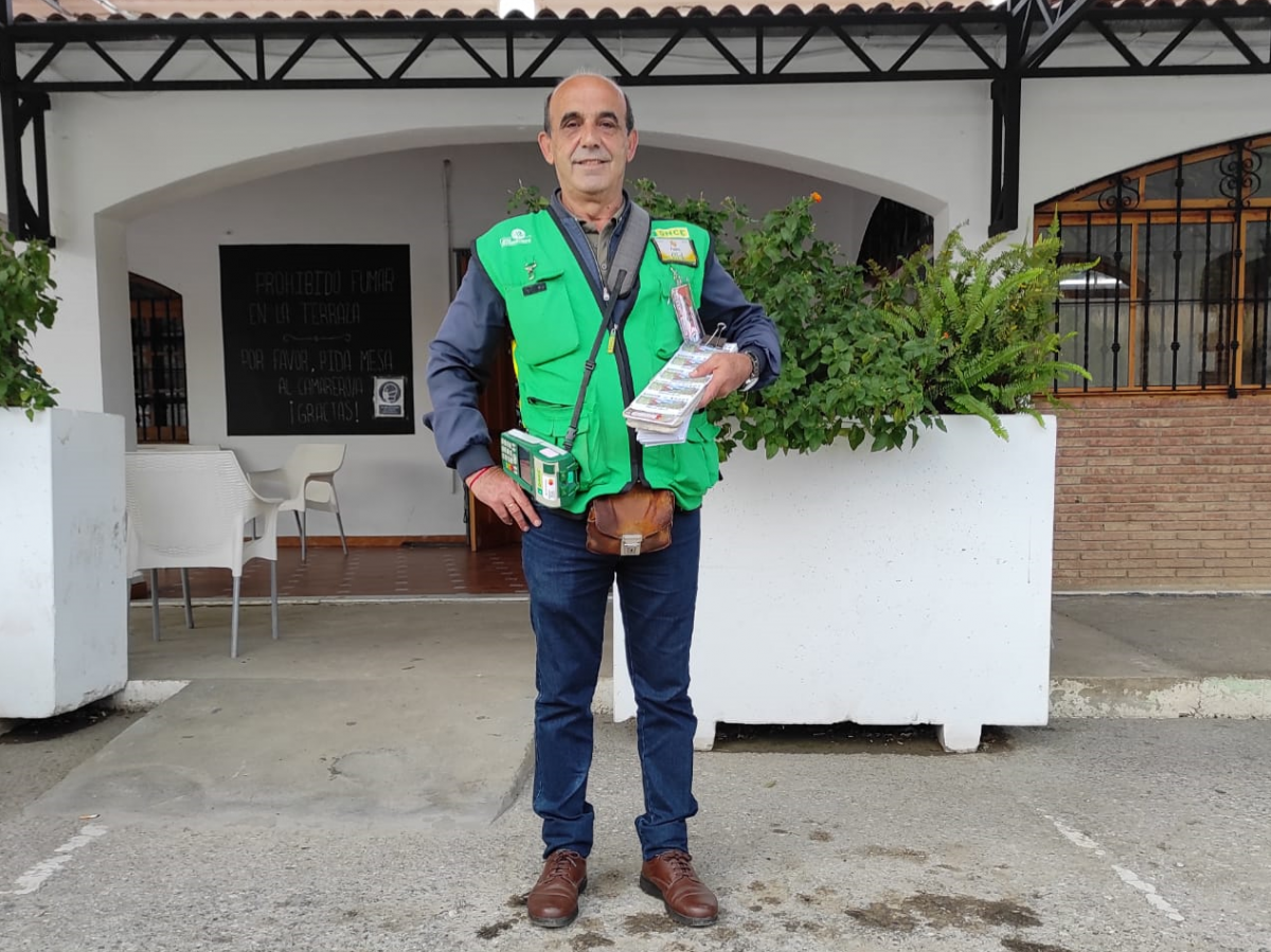 Pedro Márquez, vendedor de la ONCE en Algodonales (Cádiz)