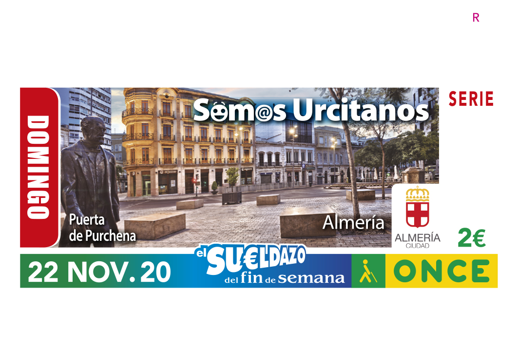 Sorteo del 22 de noviembre, dedicado al gentilicio urcinato de Almería