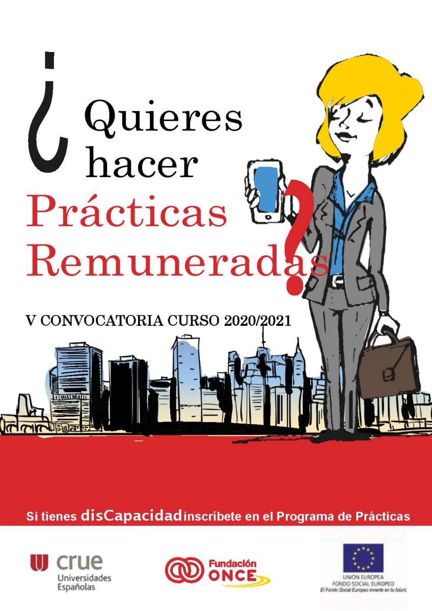 Cartel de la convocatoria de becas de Fundación ONCE y Crue Universidades Españolas