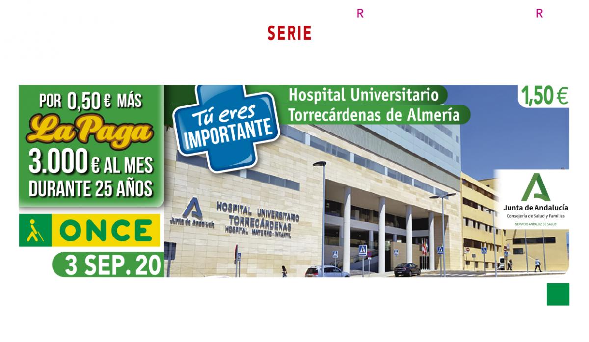 Sorteo del 3 de septiembre, dedicado al Hospital Torrecárdenas de Almería