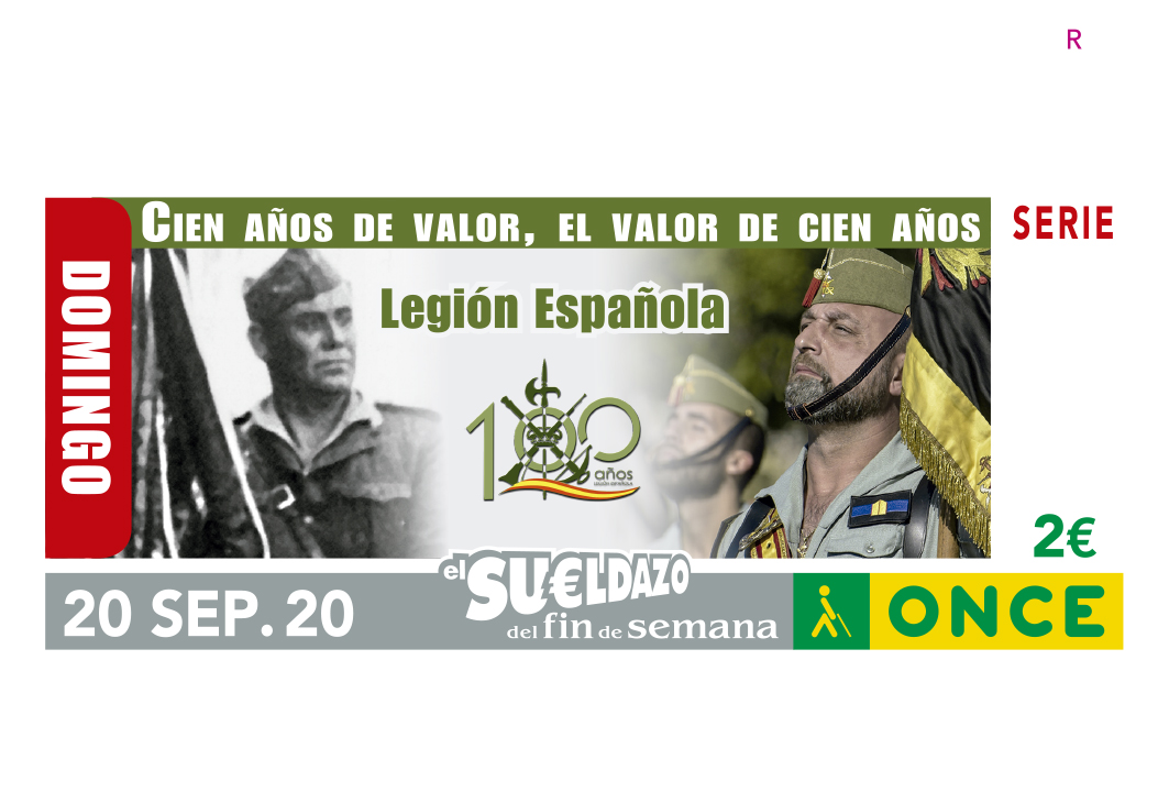 Sorteo del 20 de septiembre, dedicado al Centenario de la Legión Española