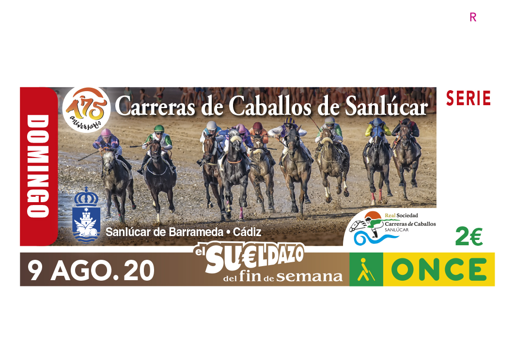 Sorteo del 9 de agosto, dedicado a las Carreras de Sanlúcar de Barrameda