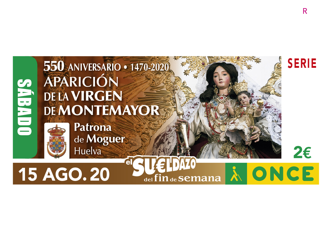 Sorteo del 15 de agosto, dedicado a la patrona de Moguer (Huelva), la virgen de Montemayor