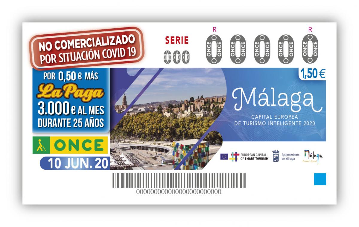 Sorteo del 10 de junio (no celebrado por el estado de alarma), dedicado a Málaga, como Capital Europea de Turismo Inteligente 2020