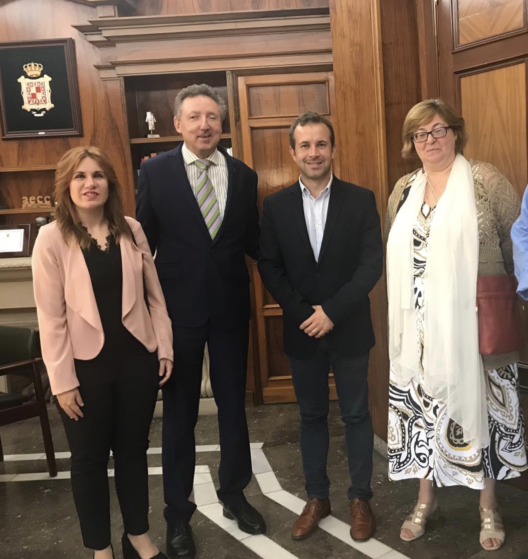 Reunión del Grupo Social ONCE con el nuevo alcalde de Jaén, Julio Muñoz
