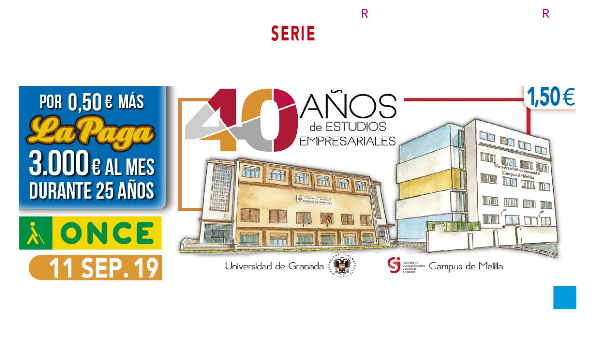 Sorteo del 11 de septiembre, dedicado a los 40 años de los estudios empresariales en el Campus de Melilla