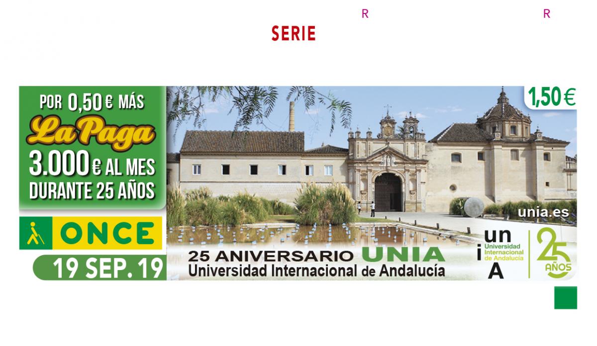 Sorteo del 19 de septiembre, dedicado al 25 Aniversario de la Universidad Internacional de Andalucía