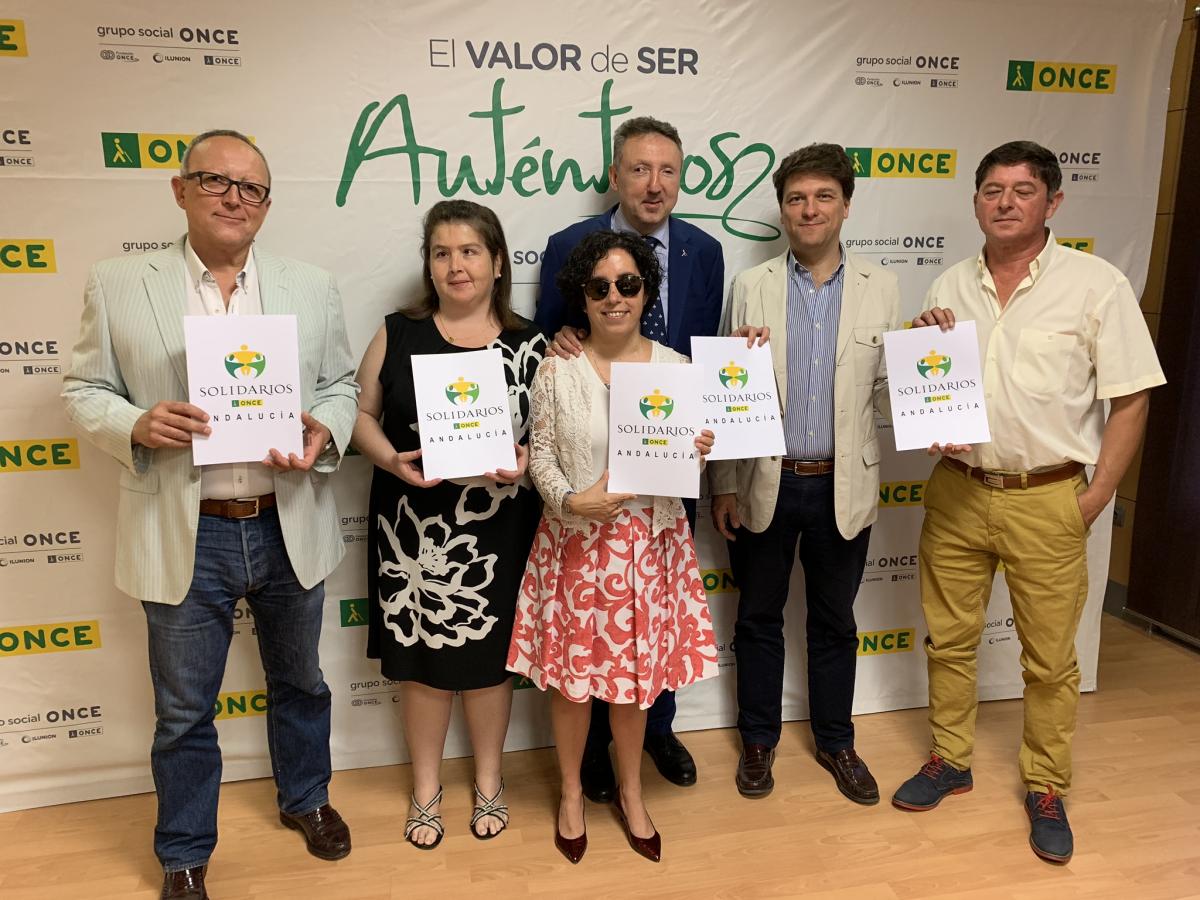 Jurado de los Solidarios de Andalucía 2019 tras su reunión en la sede de la Delegación Territorial de la ONCE