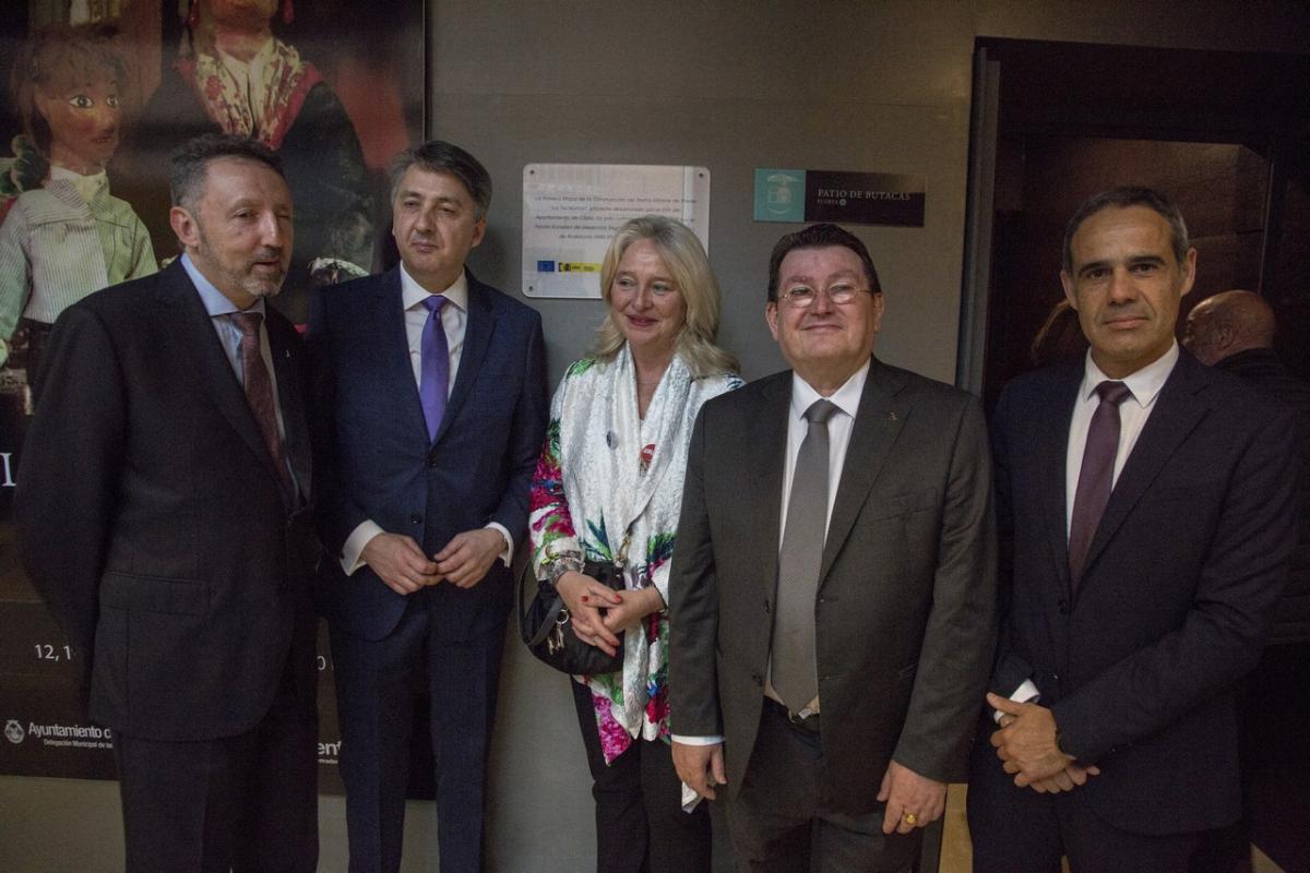 El director general de la ONCE con el subdelegado del Gobierno en Cádiz y la delegada de la Junta de Andalucía en la provincia | Reportaje gráfico: Fernando Ruso