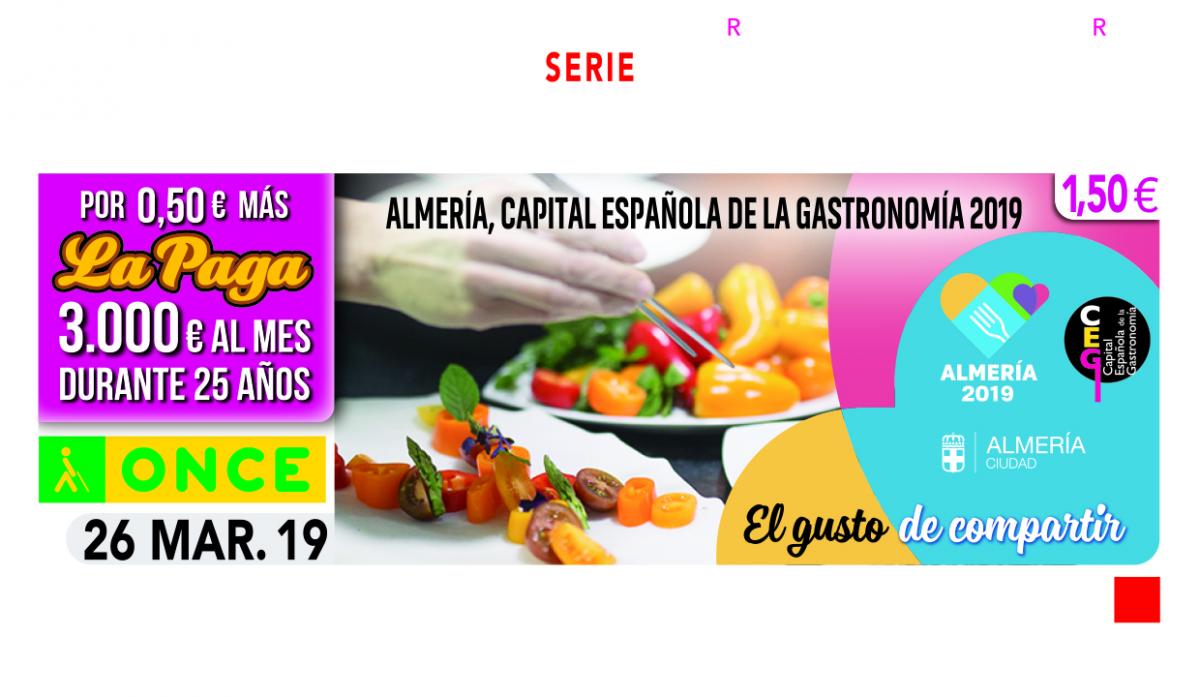 Sorteo del 26 de marzo, dedicado a la capitalidad gastronómica de Almería