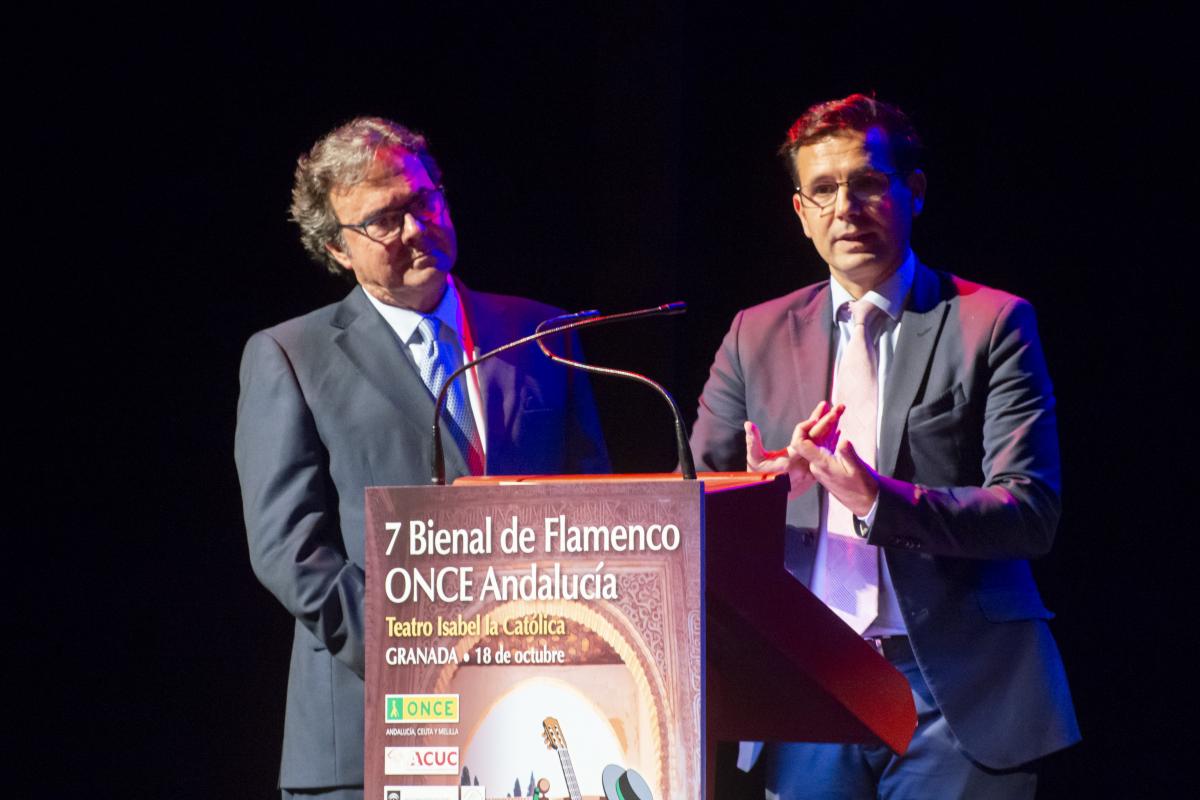 El alcalde de Granada, Francisco Cuenca, se declaró orgulloso porque la ONCE celebre sus Bienales de Flamenco en la ciudad de Lorca