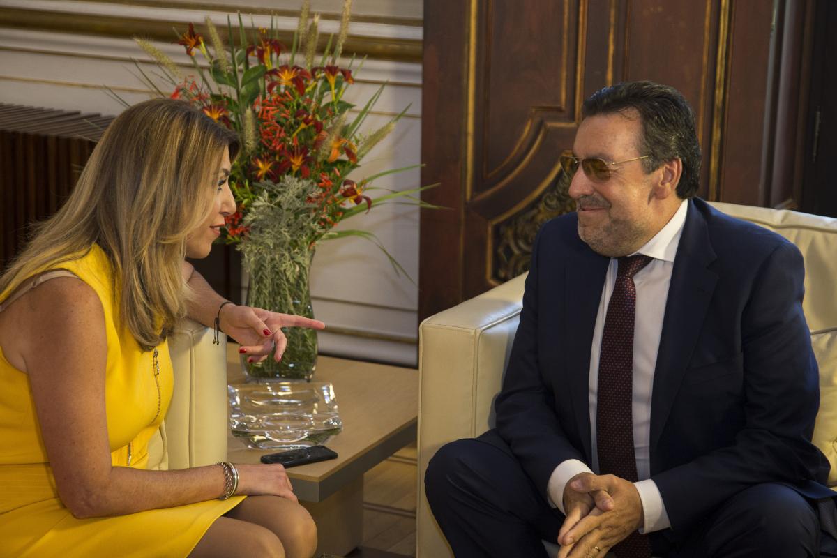 Carballeda reiteró el compromiso de la ONCE con Andalucía durante su encuentro con la presidenta de la Junta