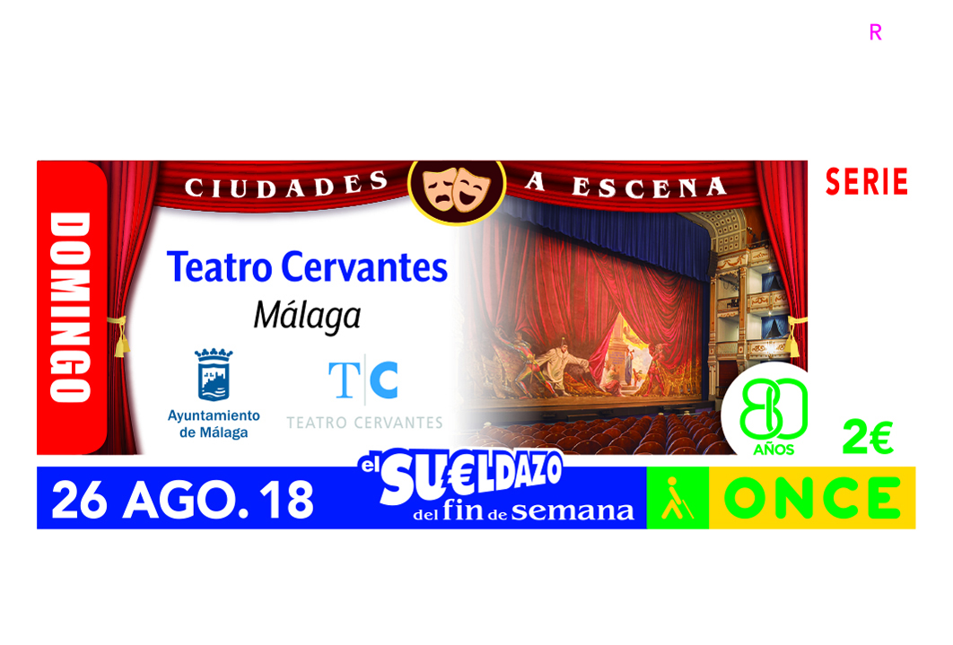 Sorteo del 26 de agosto, dedicado al Teatro Cervantes de Málaga