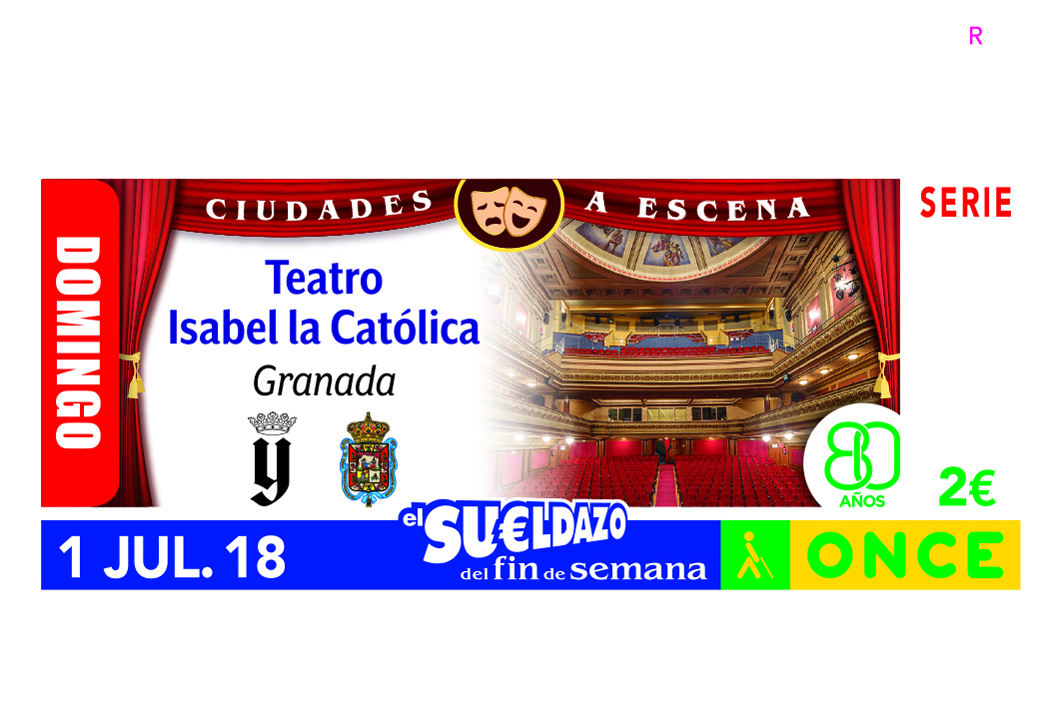 Sorteo del 1 de julio dedicado al Teatro Isabel la Católica de Granada