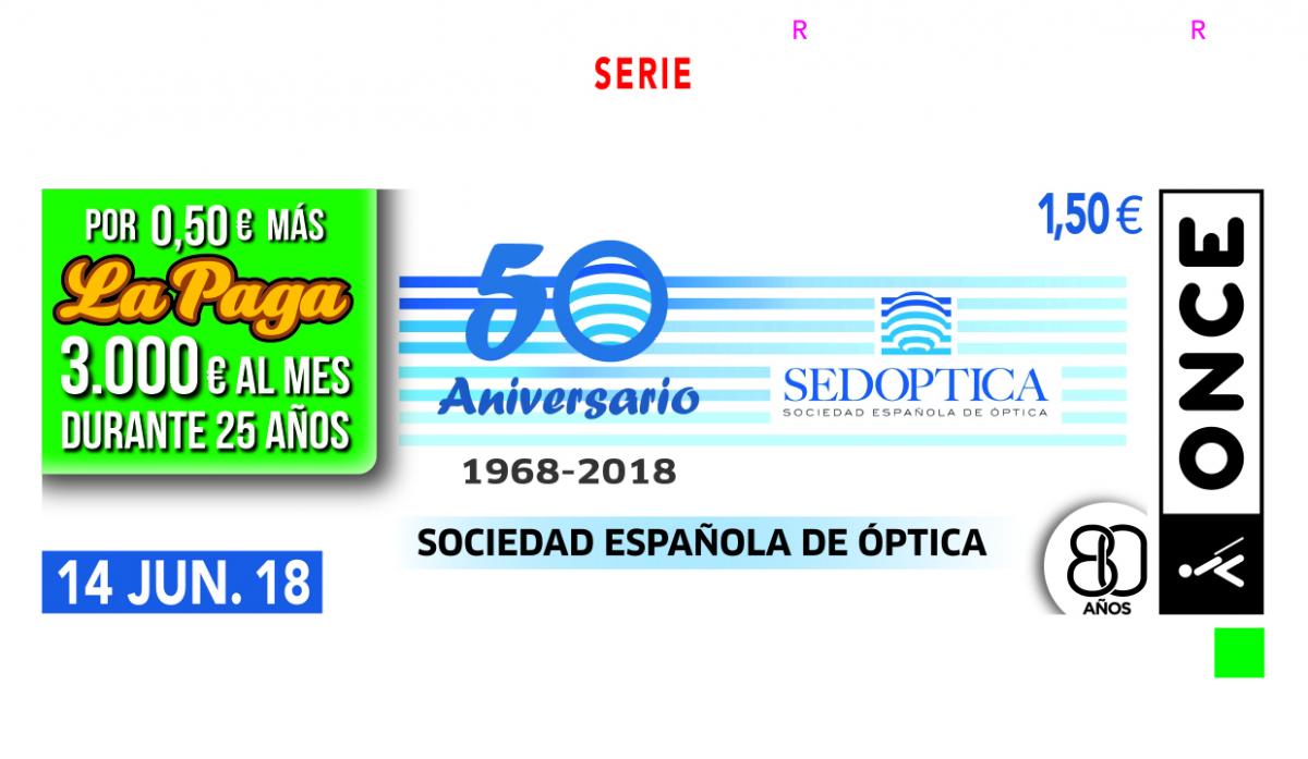 Sorteo del 14 de junio dedicado al 50 Aniversario de la Sociedad Española de Óptica