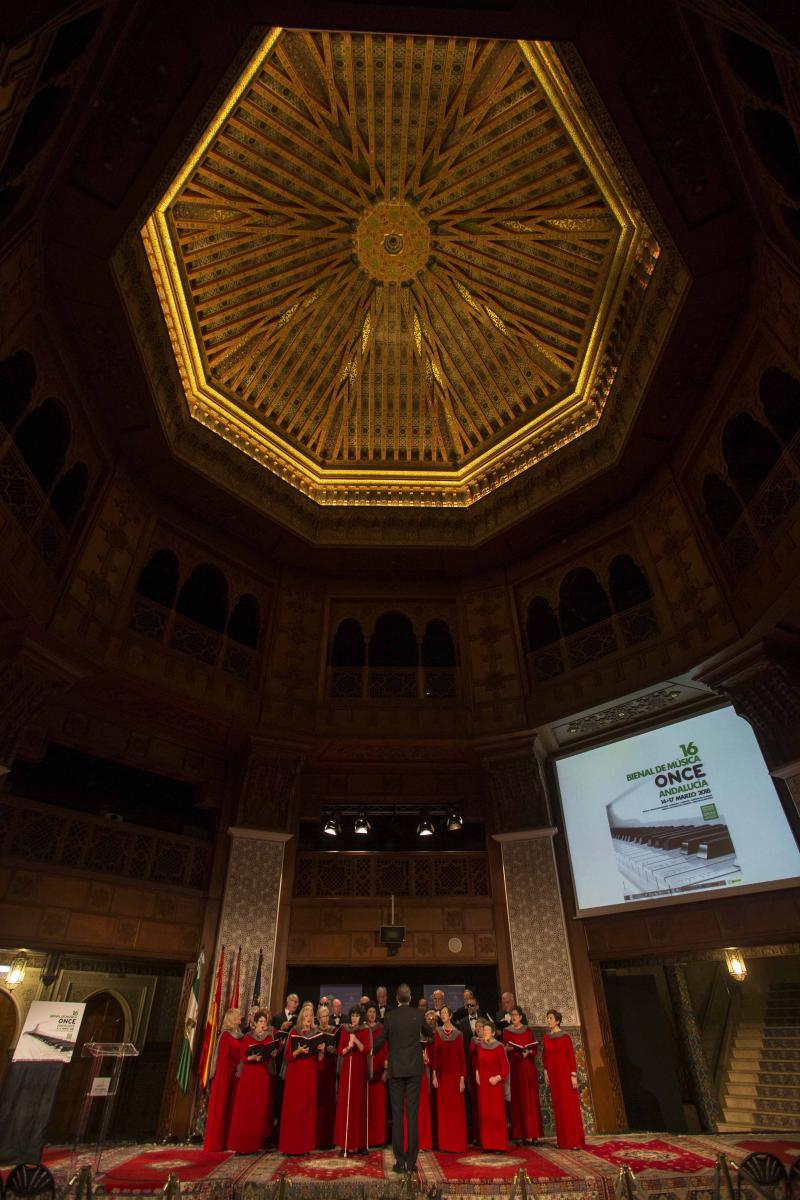 Vista panorámica de la Fundación Tres Culturas durante la actuación de Alaia | Foto: Fernando Ruso