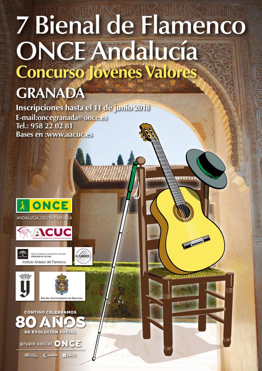 Cartel oficial de la 7 Bienal Flamenca de ONCE Andalucía