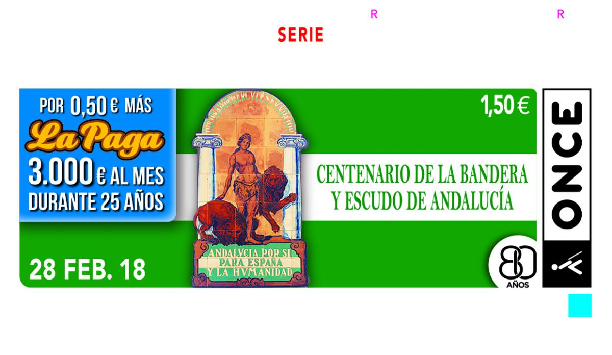 Sorteo del 28 de Febrero, dedicado a la bandera y el escudo de Andalucía