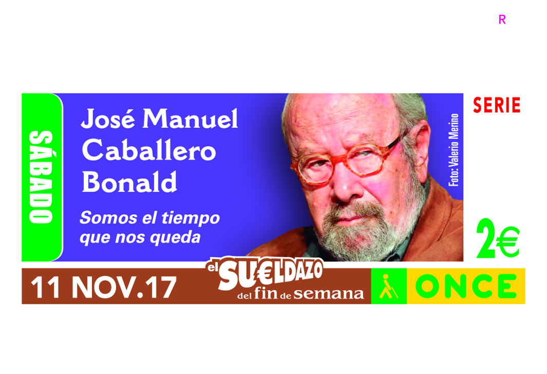 Sorteo del 11 de noviembre dedicado al escritor José Manuel Caballero Bonald
