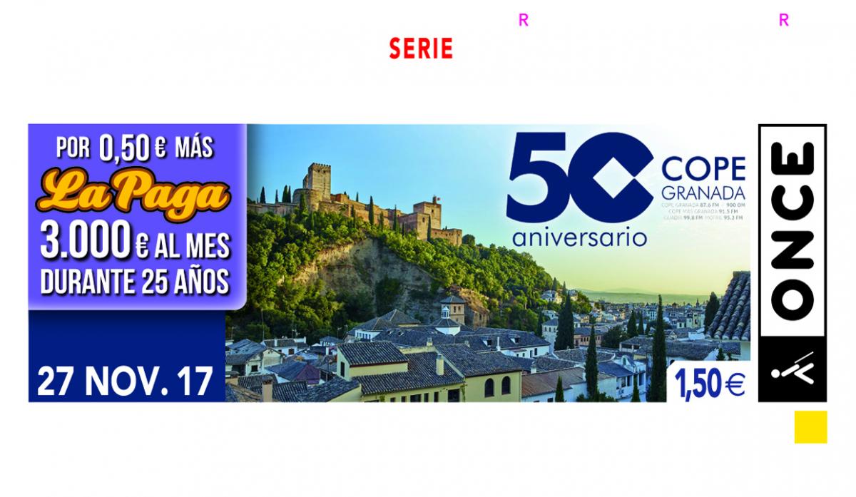 Sorteo del 27 de noviembre, dedicado al 50 aniversario de la COPE en Granada