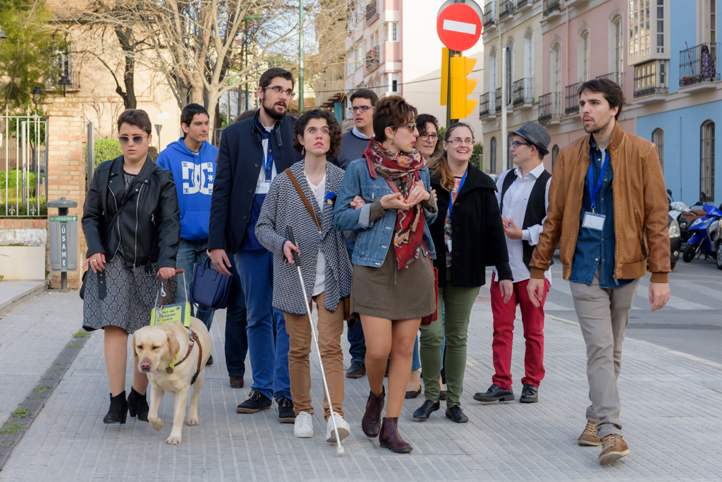 El grupo de participantes en la ruta de la Semana Santa de Málaga