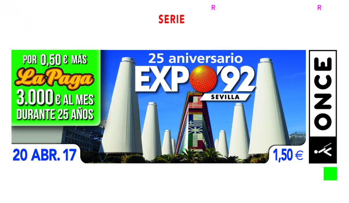 20 de abril, cupón dedicado al 25 aniversario de la EXPO'92