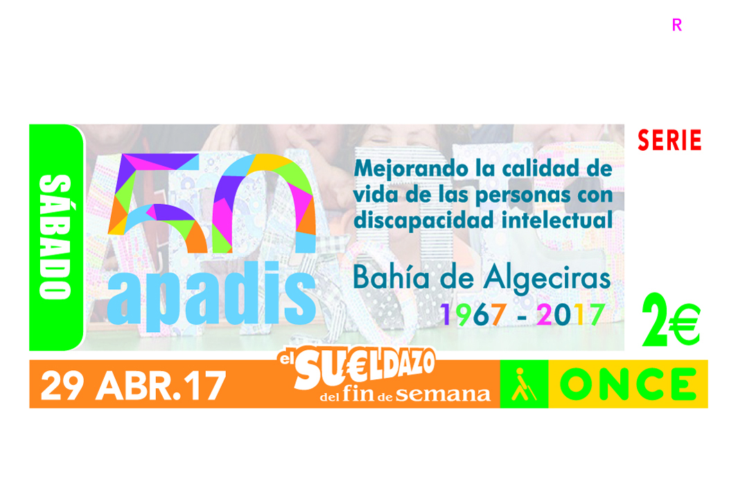 Cupón del 29 de abril, APADIS Algeciras