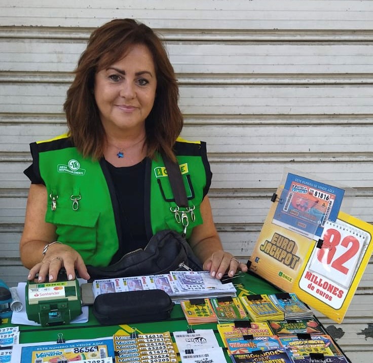 Josefa Muñoz, vendedora de la ONCE en Torremolinos