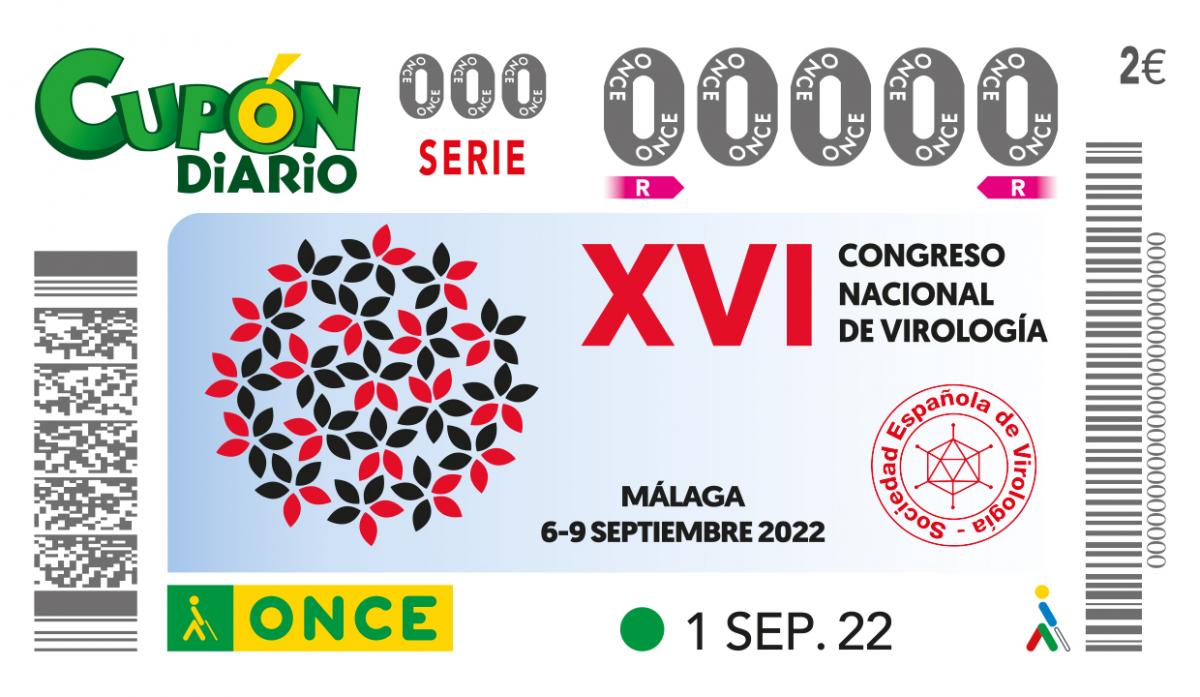 Sorteo del 1 de septiembre, dedicado al XVI Congreso Nacional de Virología en Málaga