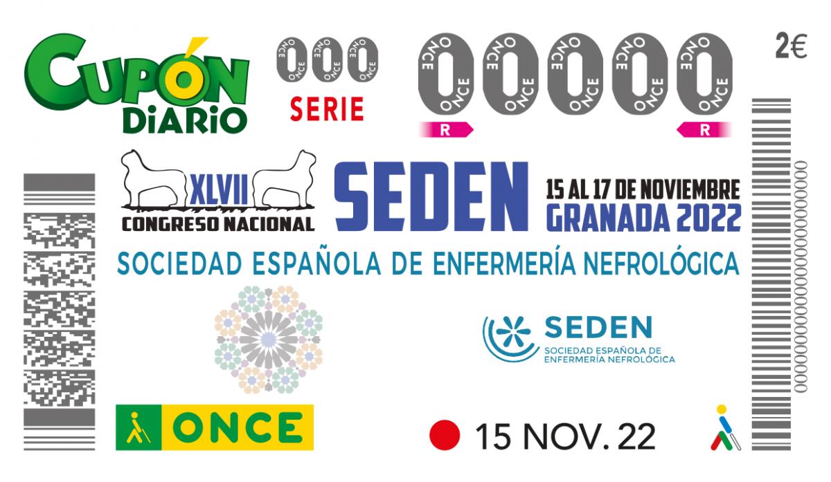 Sorteo del 15 de noviembre, dedicado al Congreso de la Sociedad Española de Enfermería Nefrológica que se celebra en Granada