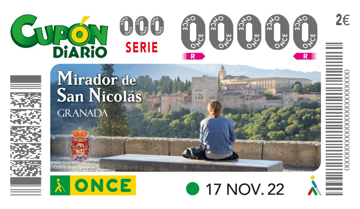 Sorteo del 17 de noviembre, dedicado al Mirador de San Nicolás de Granada